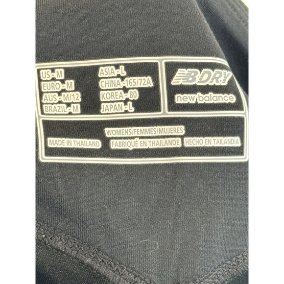 New Balance Athletic Leggings Women's Solid Black Side Panel Detail M - Picture 5 of 8